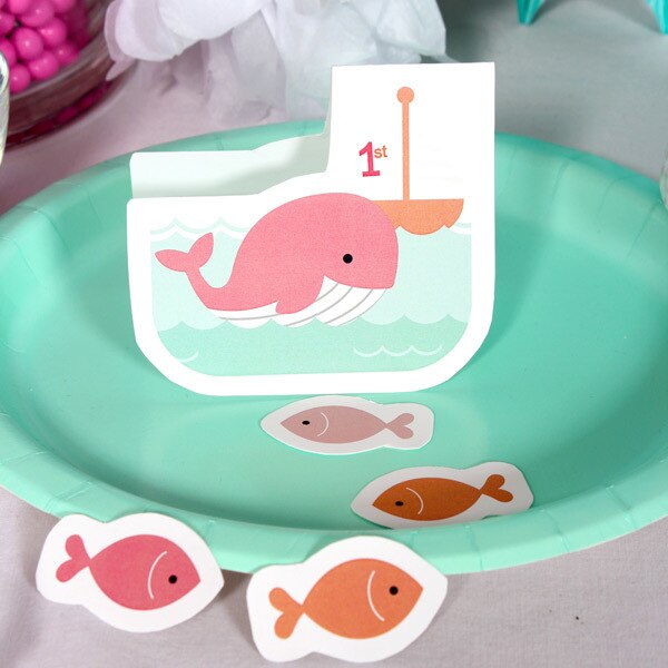 Birthday Direct's Little Whale 1st Birthday Pink DIY Table Decoration