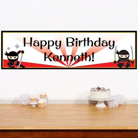Birthday Direct's Little Ninja Party Custom Banner