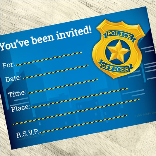 Birthday Direct's Police Party Invitations