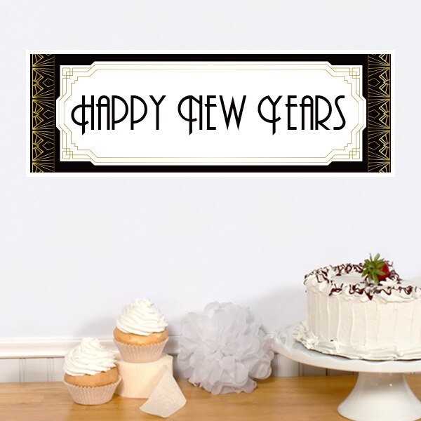 Roaring 1920s Party Tiny Banner, 8.5x11 Printable PDF Digital Download by Birthday Direct