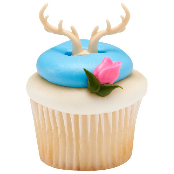 Antlers Cupcake and Favor Rings, decor, set of 24