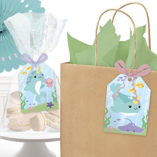 Birthday Direct's Narwhal Fantasy Party Favor Tags