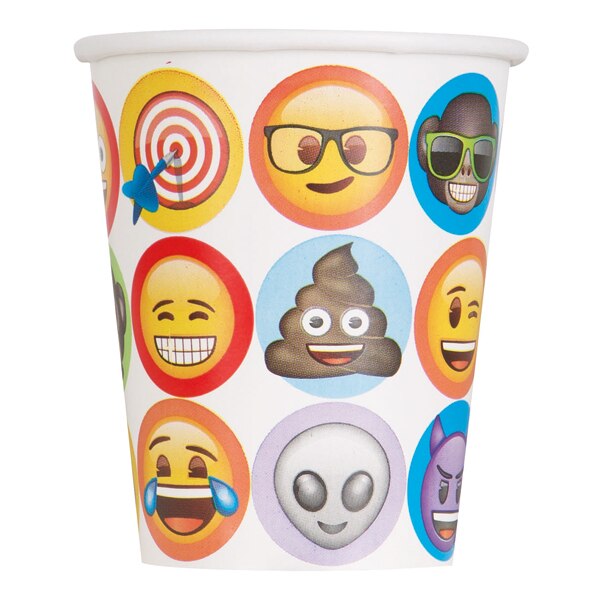 Emoji Party Icons Cups, 9 ounce, 8 count