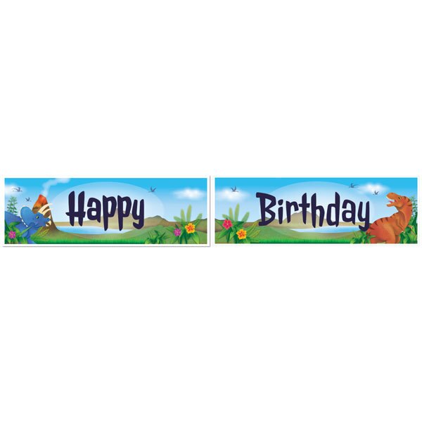 Birthday Direct's Dinosaur Prehistoric Birthday Two Piece Banners