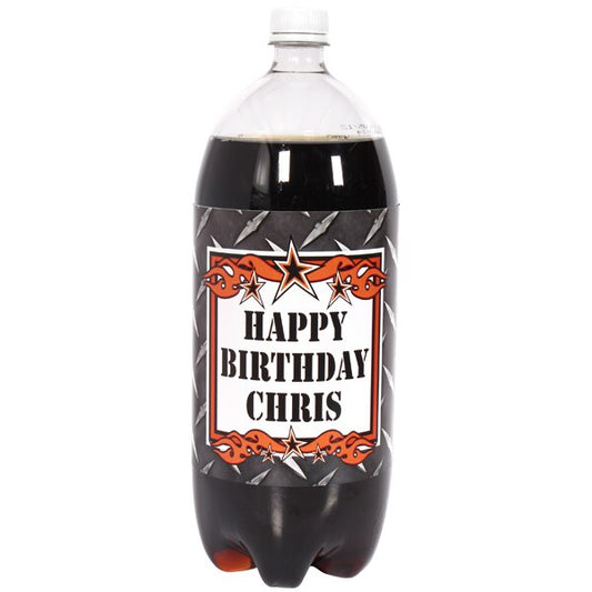 Birthday Direct's Biker Hammer Down Birthday Custom Bottle Labels