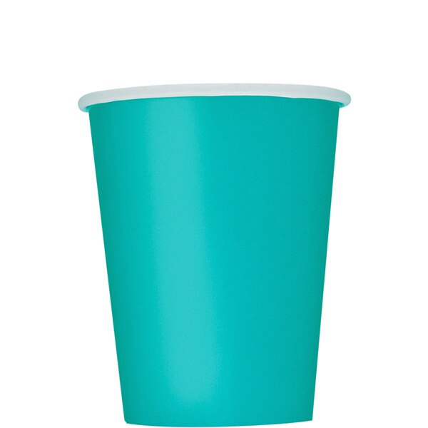 Terrific Teal Cups, 9 ounce, 8 count