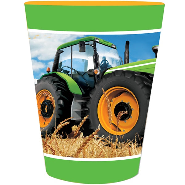 Farm Tractor Plastic Favor Cups, 16 ounce, set of 6