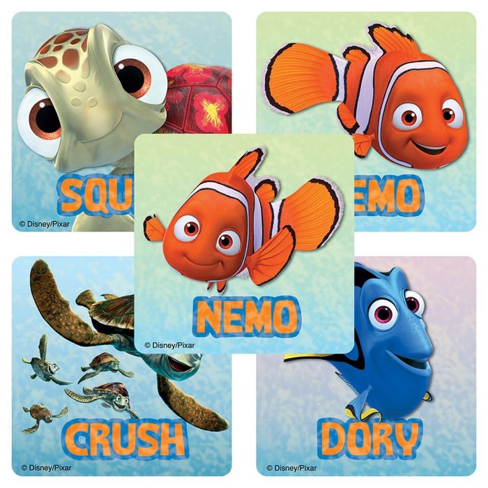 Finding Nemo Stickers, 2.5 inch, 30 count