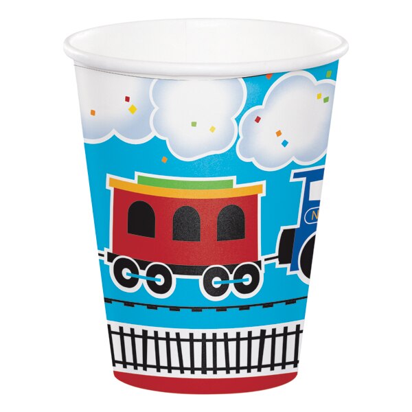 Little Train Party Cups, 9 oz, 8 ct