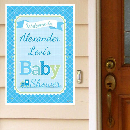 Birthday Direct's Welcome Baby Shower Boy Custom Door Greeter