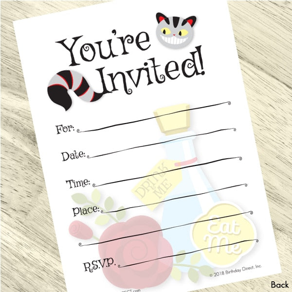 Birthday Direct's Alice in Wonderland Party Invitations