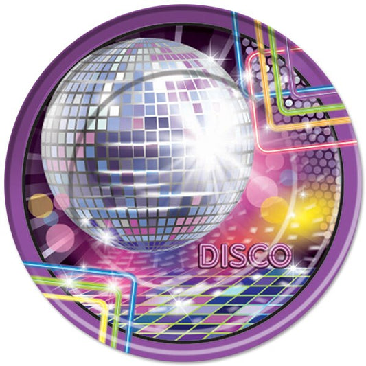 Disco Dinner Plates, 9 inch, 8 count