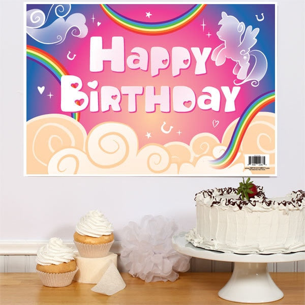 Cloud Pony Birthday Sign, 8.5x11 Printable PDF Digital Download by Birthday Direct