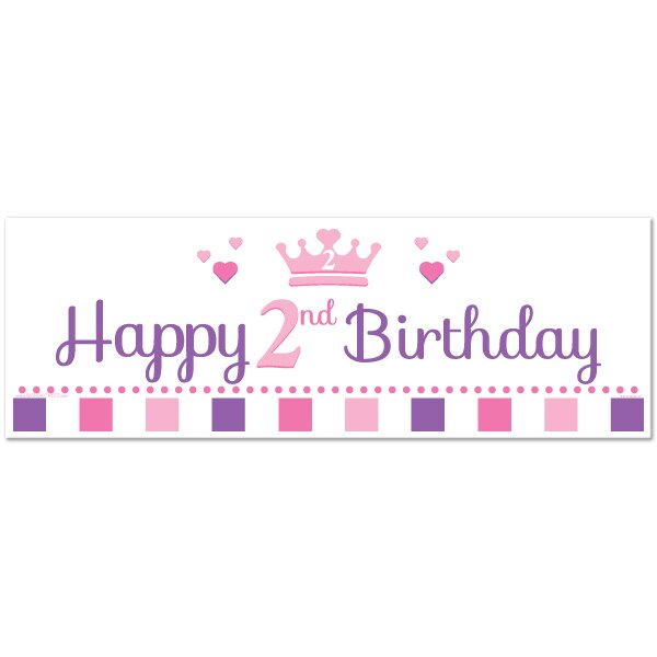 Birthday Direct's Little Princess 2nd Birthday Tiny Banners