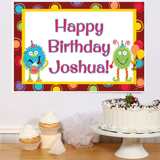 Birthday Direct's Little Monsters Party Custom Sign