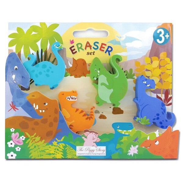 Dinosaur Eraser Set, favors, 4 piece