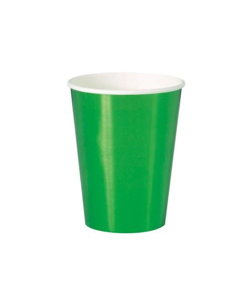 Green Foil Paper Cups, Foil, 8 ct, 12 oz.