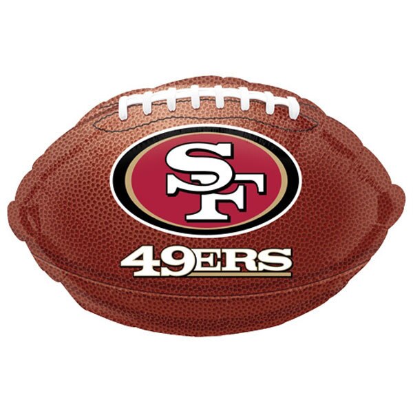NFL Football San Francisco 49ers Football Foil Balloon, 18 inch, each