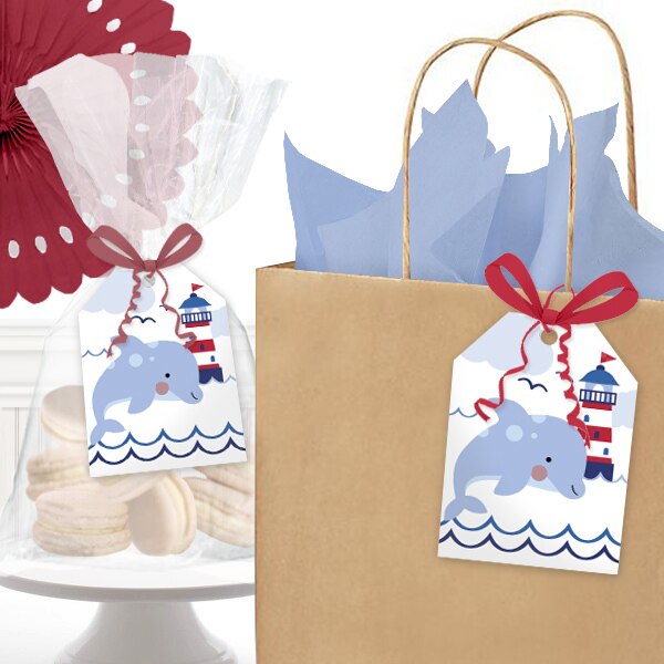 Birthday Direct's Nautical Dolphin Party Favor Tags