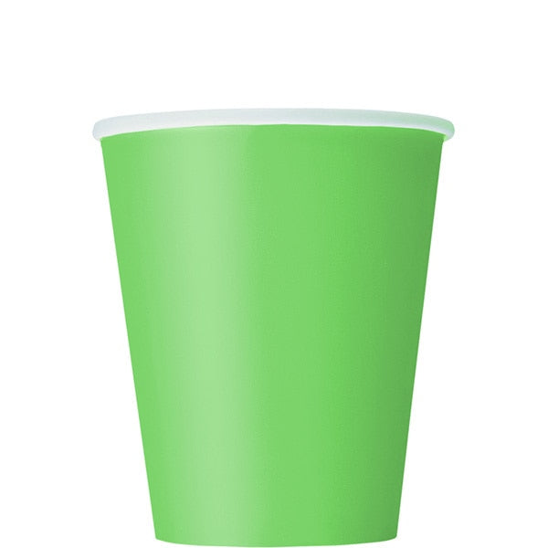 Lime Green Cups, 9 oz, 8 ct