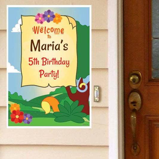 Birthday Direct's Explorer Girl Party Custom Door Greeter