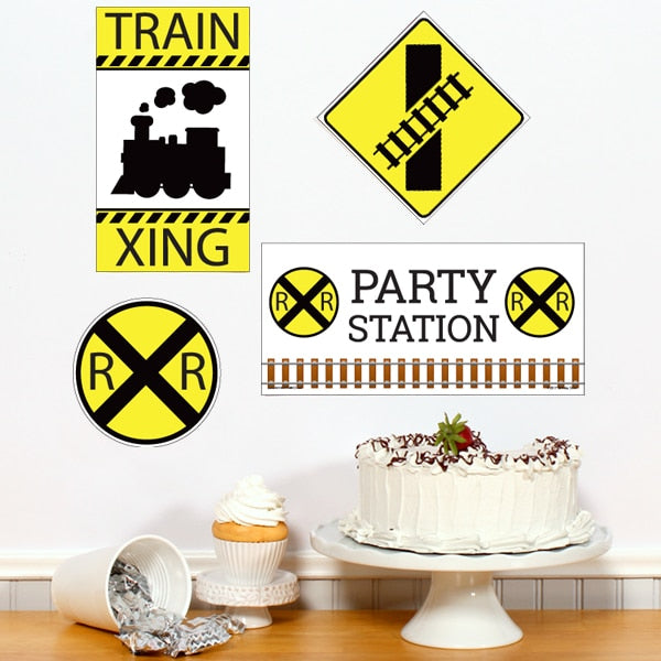 Birthday Direct's Railroad Crossing Party Sign Cutouts