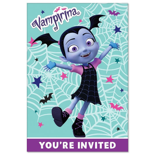 Disney Vampirina Invitations, Fill In with Envelopes, 4 x 6 in, 8 ct
