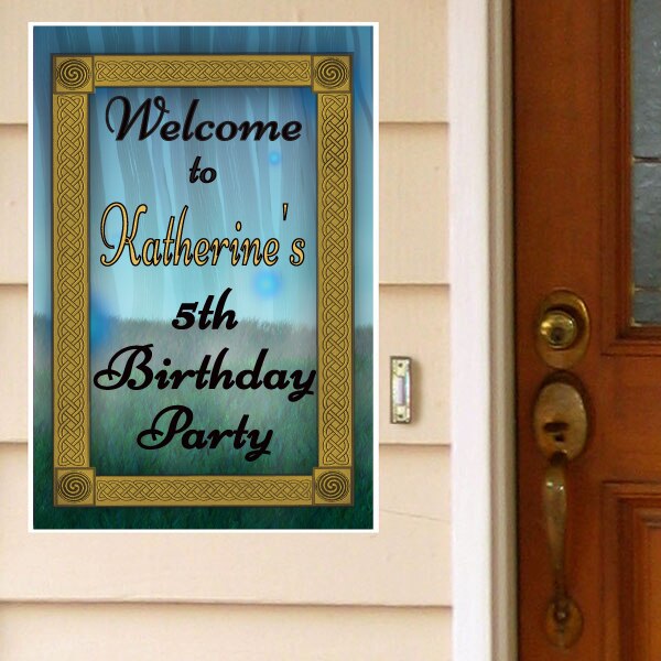 Birthday Direct's Celtic Brave Girl Party Custom Door Greeter