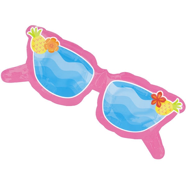 Pink Sunglasses SuperShape Foil Balloon, 37 x 13 inch, each