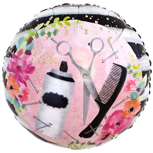 Salon Style Foil Balloon, 18 inch, each