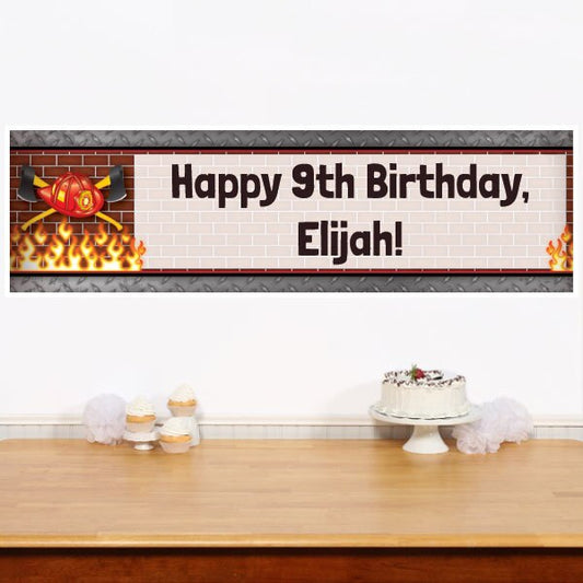 Birthday Direct's Fire Truck Party Custom Banner