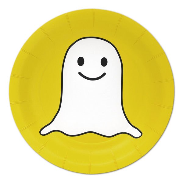 Social Media Ghost Dessert Plates, 7 inch, 8 count