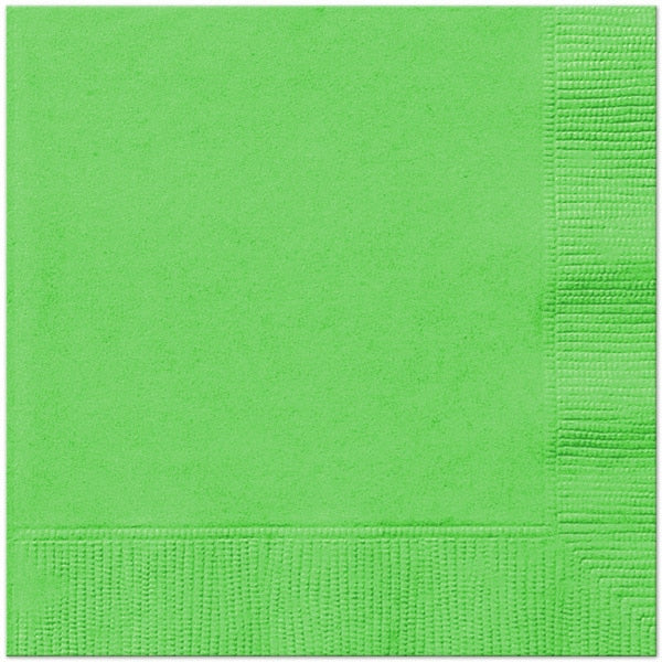 Lime Green Lunch Napkins, 6.5 inch fold, set of 20