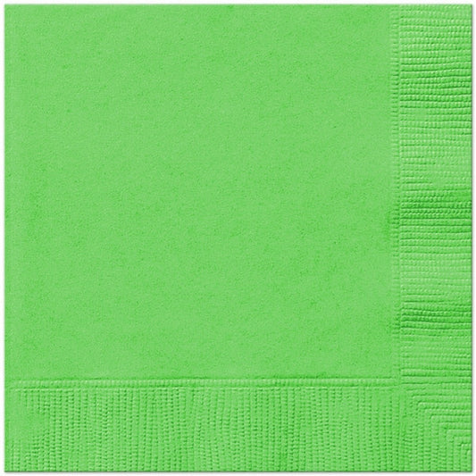 Lime Green Lunch Napkins, 6.5 inch fold, set of 20