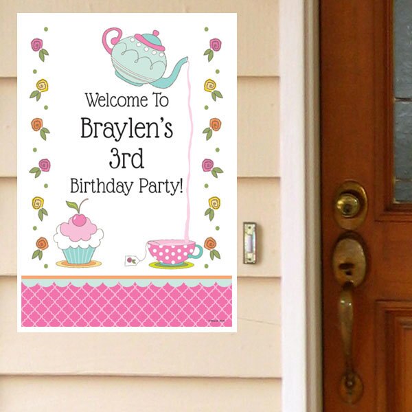 Birthday Direct's Floral Tea Party Custom Door Greeter