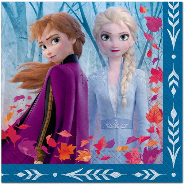 Disney Frozen 2 Party Lunch Napkins, 6.5 inch fold, set of 16