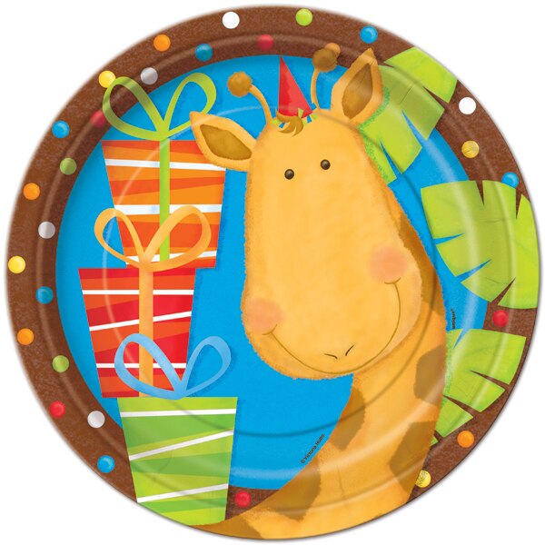 Jungle Birthday Dinner Plates, 9 inch, 8 count