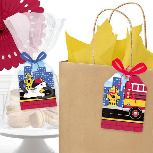 Birthday Direct's Fire Engine Party Favor Tags