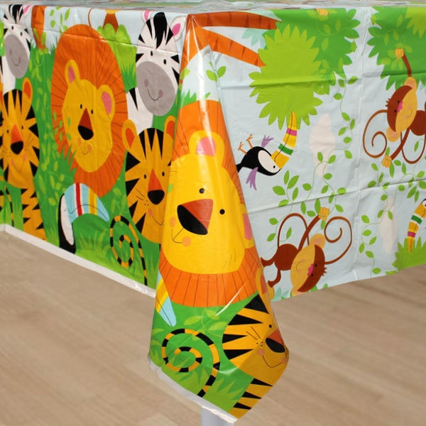 Jungle Safari Fun Table Cover, 54 x 84 inch, each