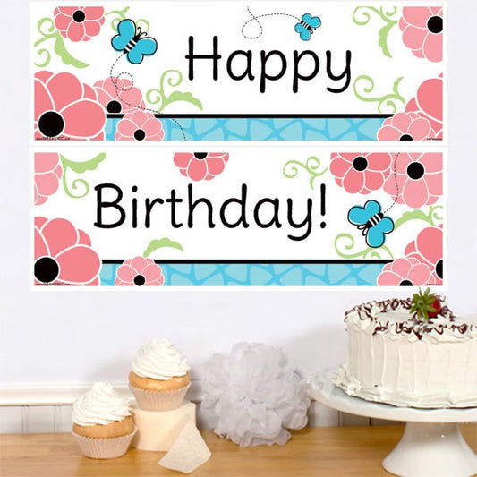 Birthday Direct's Butterfly Birthday Two Piece Banners