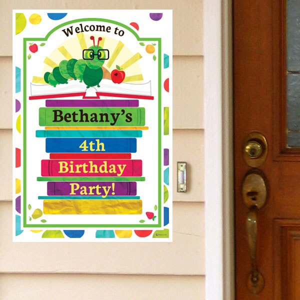 Birthday Direct's Bookworm Party Custom Door Greeter