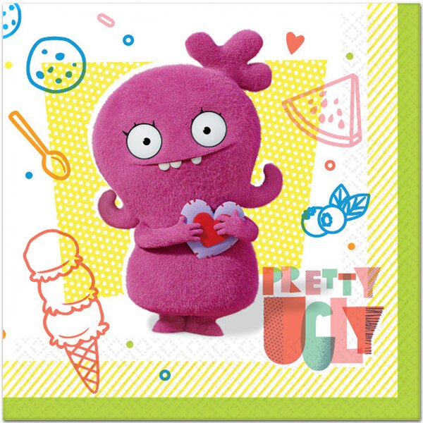 Ugly Dolls Movie Lunch Napkins, 6.5 inch fold, set of 16