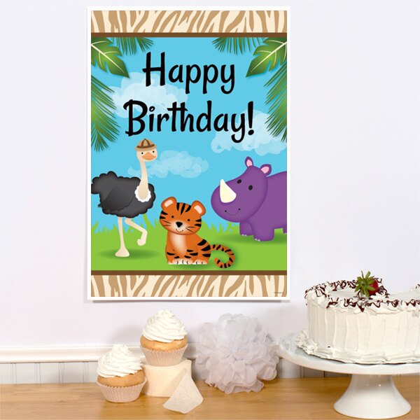 Birthday Direct's Jungle Animals Birthday Sign