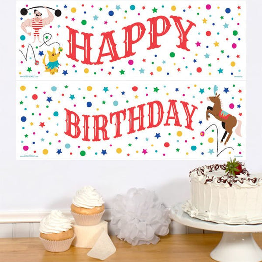 Birthday Direct's Circus Carnival Birthday Two Piece Banners