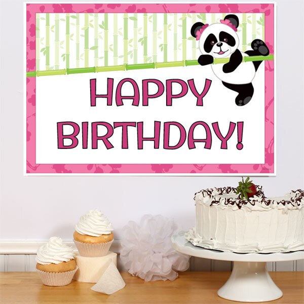 Little Panda Birthday Sign, 8.5x11 Printable PDF Digital Download by Birthday Direct