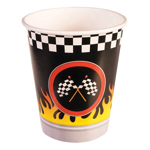 Racing Flag Cups, 9 ounce, 8 count