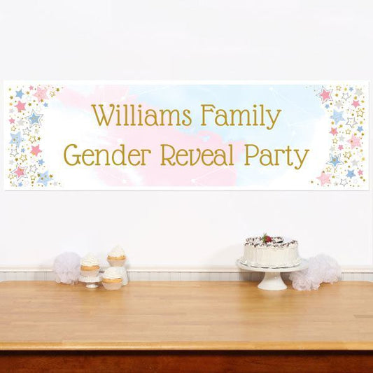 Birthday Direct's Twinkle Little Star Gender Reveal Custom Banner