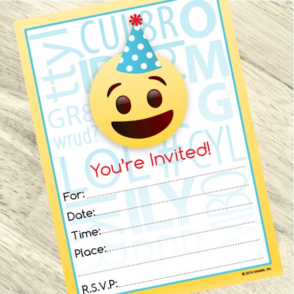 Birthday Direct's Emoji Party Invitations