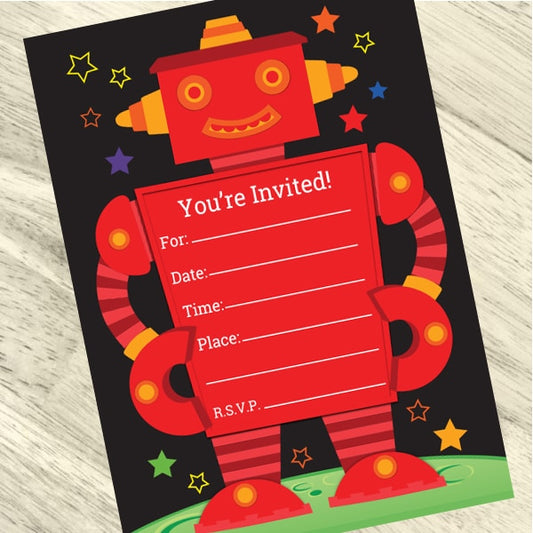 Birthday Direct's Robot Birthday Party Invitations