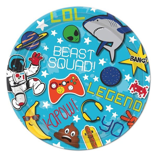 Epic Party Dessert Plates, 7 inch, 8 count